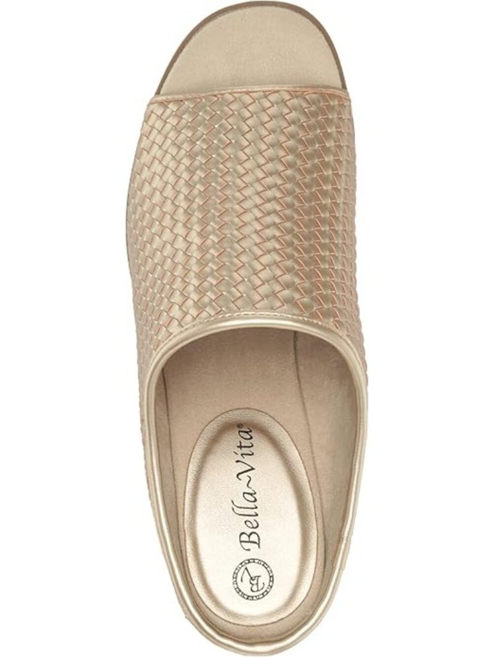 Bella Vita Alivia Women's Sandals 8M Champagne Mule 2" Block Heel NEW - Picture 7 of 8
